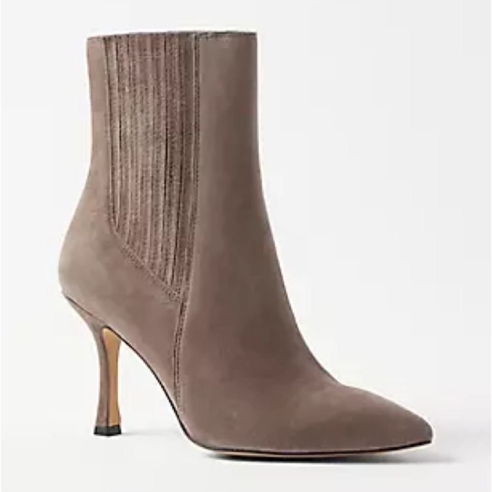 Suede Chelsea Stiletto Booties